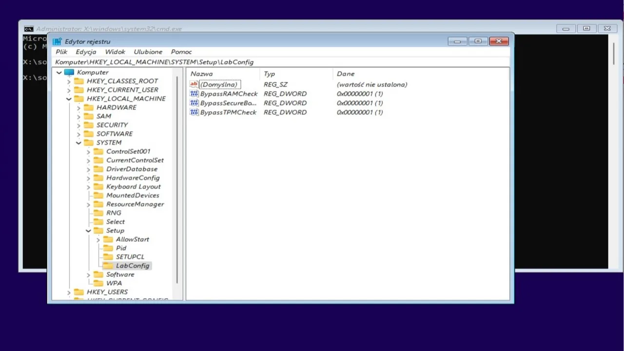 Wszystkie wartości Dword do wyłączenia zabezpieczeń w Windows 11