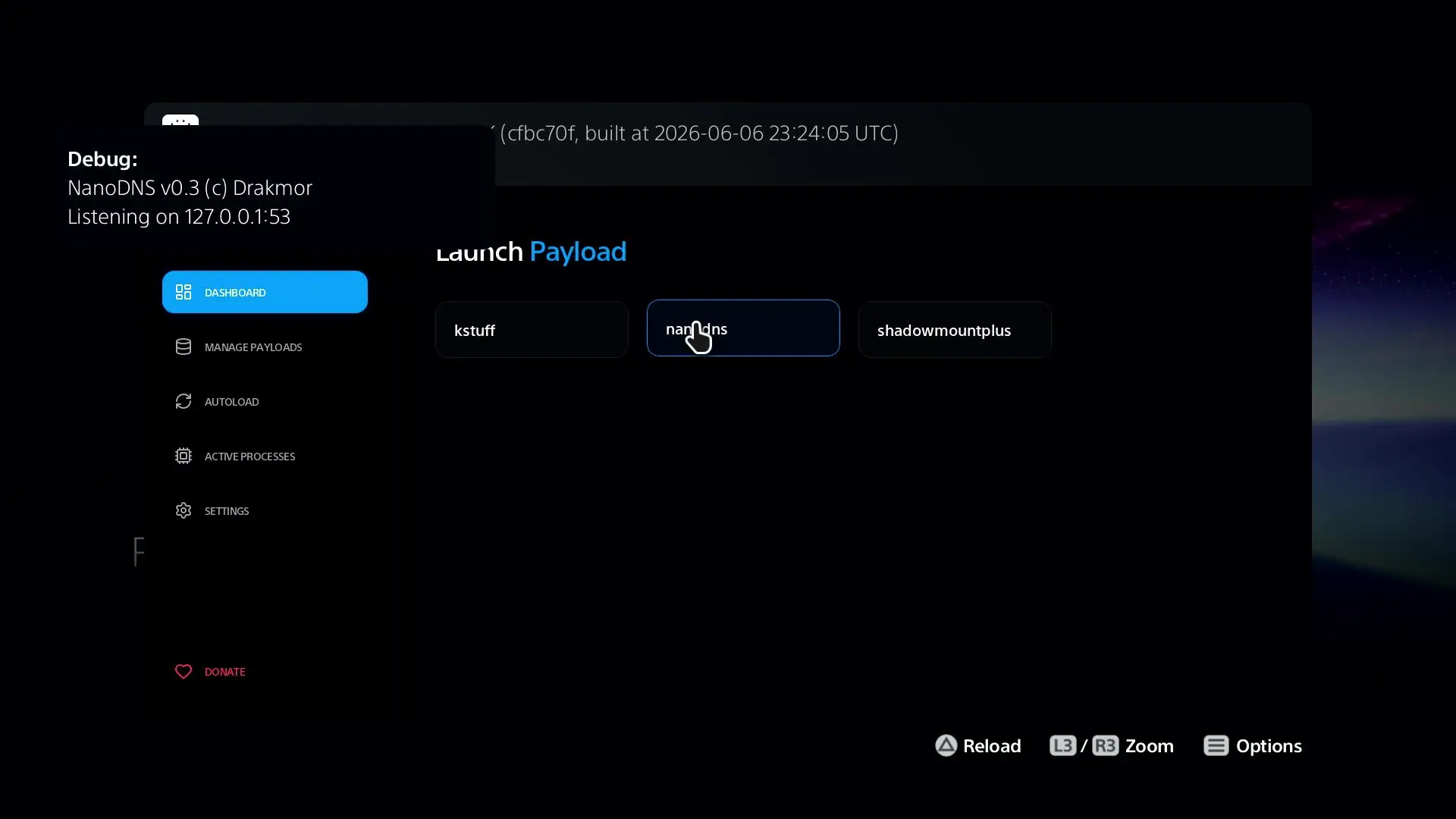 Ładowanie Payload przez Payload Managera