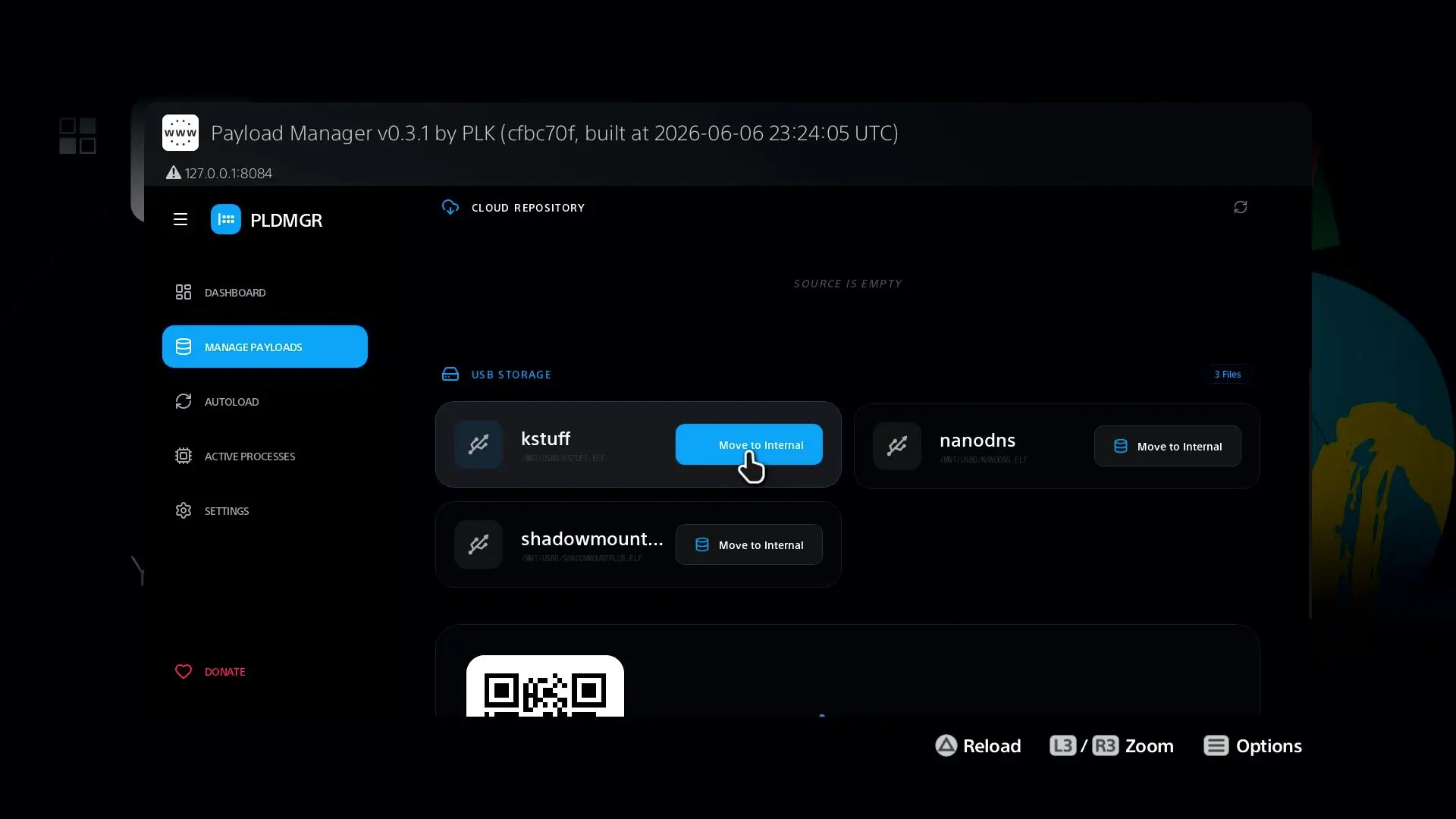 Przenoszenie Payload do pamięci wewnętrznej